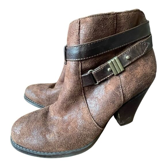 MADDEN GIRL Women’s Strappy Brown Bootie Size 8.5 (Sulley) Vegan Leather Boho - Picture 11 of 12